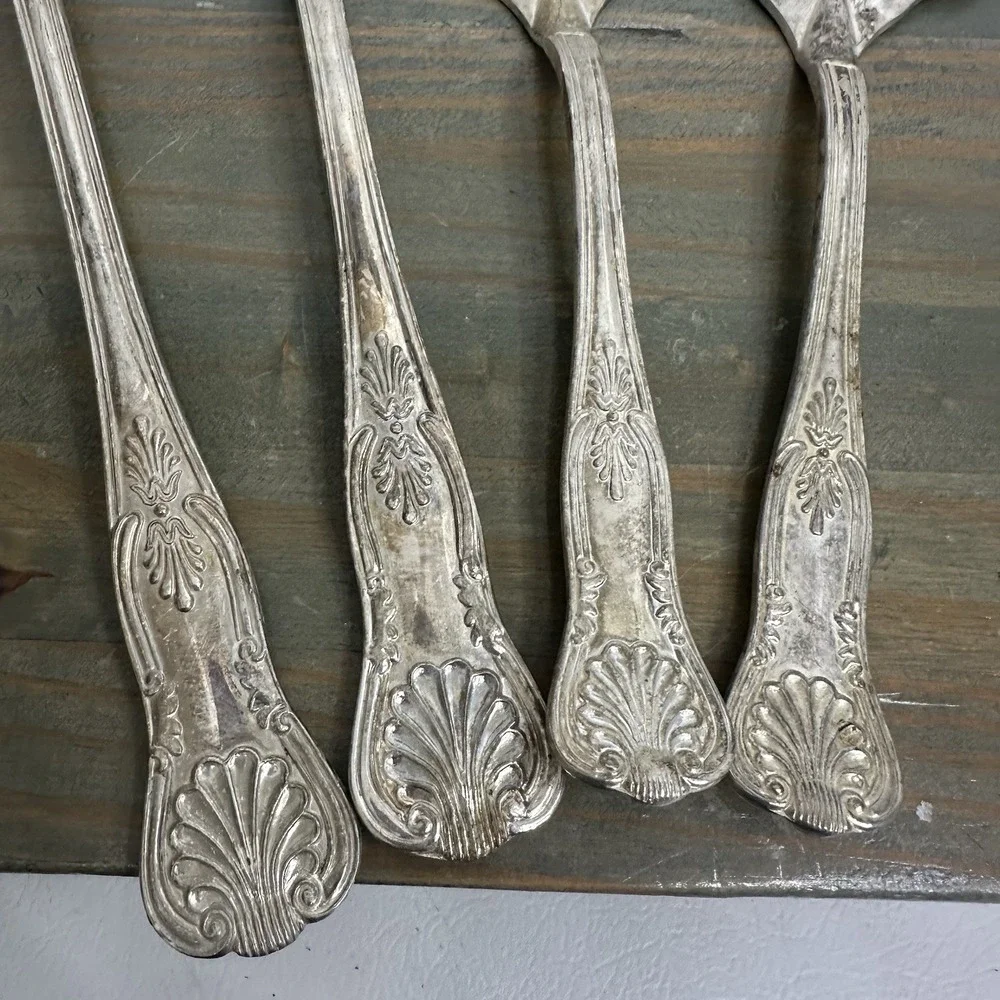 Lot 6 Vintage Silver Plate International Silver Co + Misc Cake Server Spoon Fork